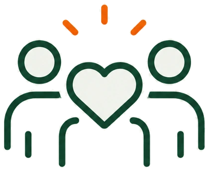 People and heart icon