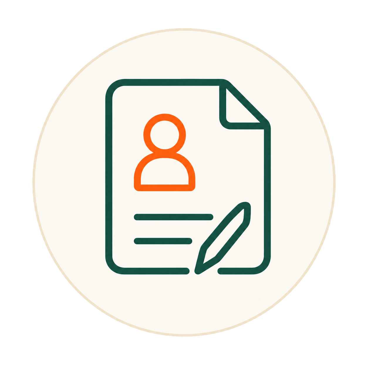 Illustrated CV support document icon