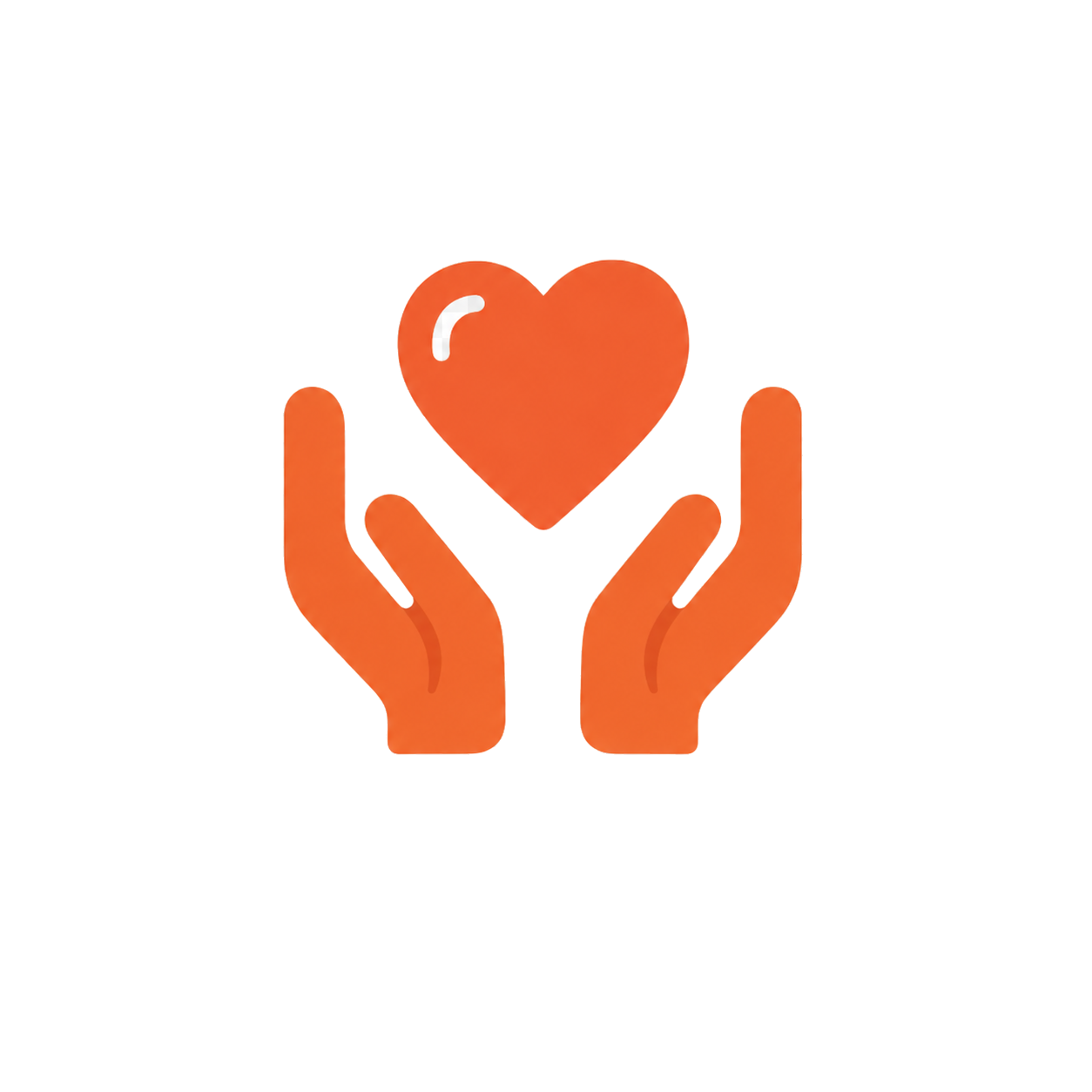 Illustrated helping hands icon
