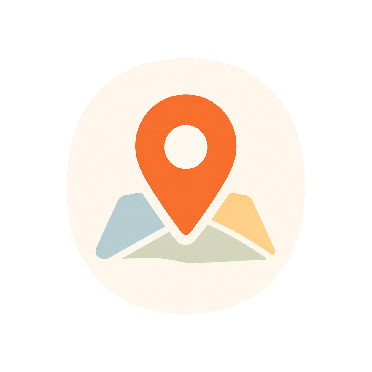 Illustrated map pin icon